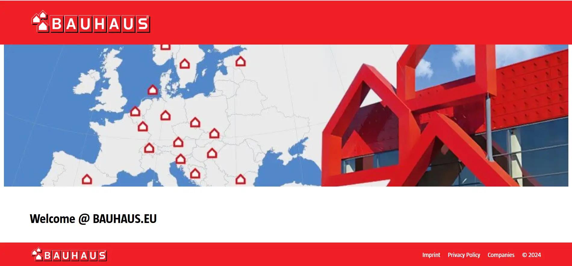 Homepage of Bauhaus Homepage of Bauhaus